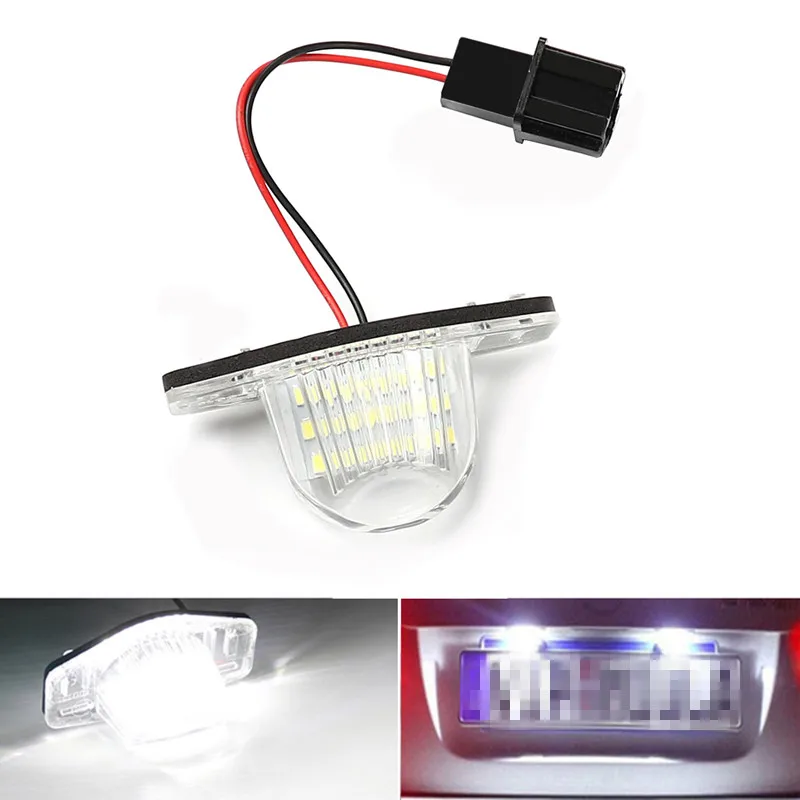 1Pcs LED Car Number License Plate Light For Honda Crv Fit for Odyssey For Jazz Hrv Frv CR-V Stream 12V SMD 18 LED Number Lamp