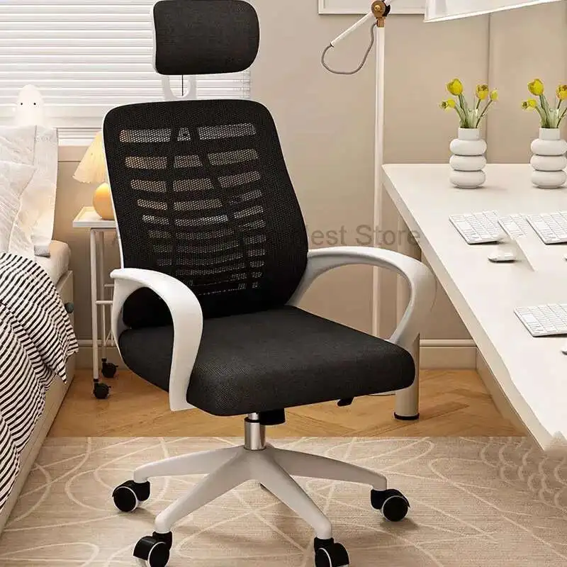 

Study Ergonomic Office Chair Living Room Arm Home Office Mesh Chair Comfortable Rolling Sillas De Oficina Office Furniture