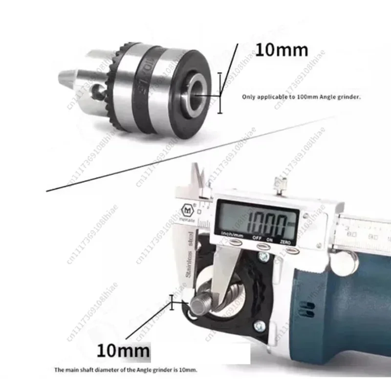 Angle grinder to hand electric drill special chuck Angle grinder drill chuck self-locking iron chuck with key electric accessor