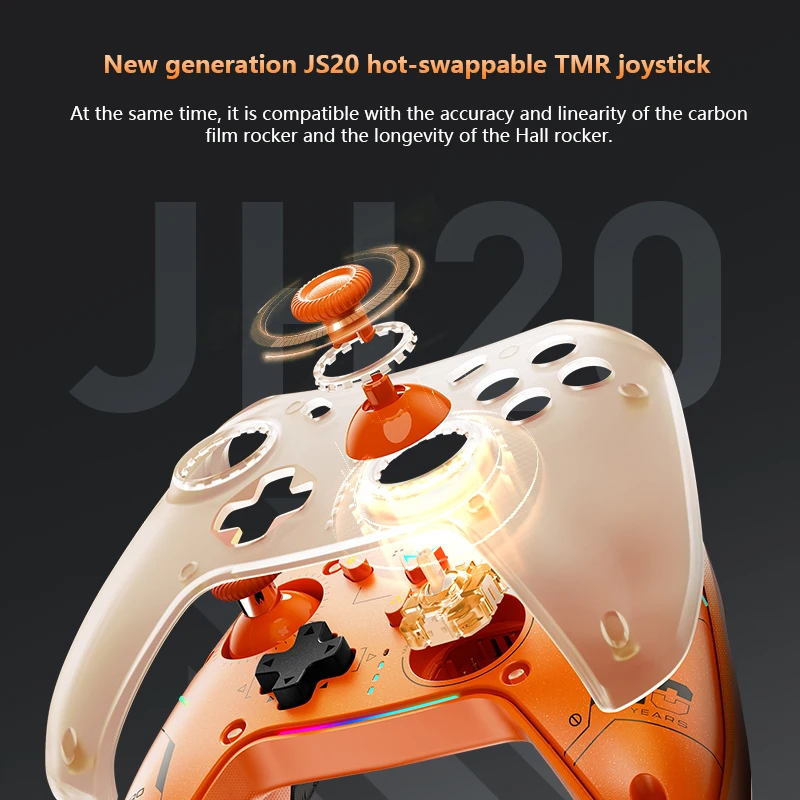 Neuer G5 Pro V2 optischer Gamepad-Controller Hot Swap JS20 TMR Joystick Wireless Bluetooth Body Trigger 10. Jubiläumsausgabe