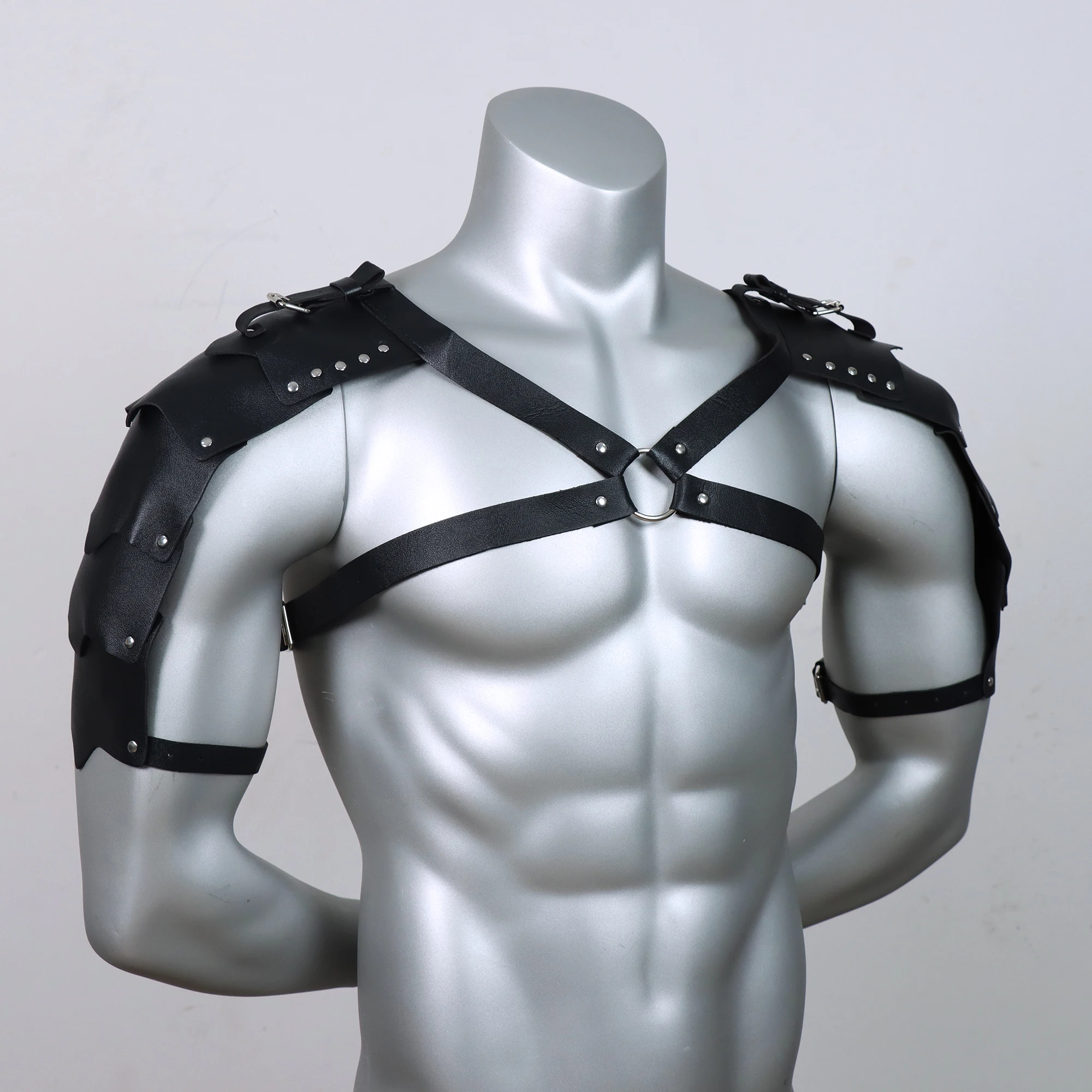 Men's Harness PU Leather Chest Belt Body Restraint Shoulder Straps Men Punk Club Clothing Costume Accessories