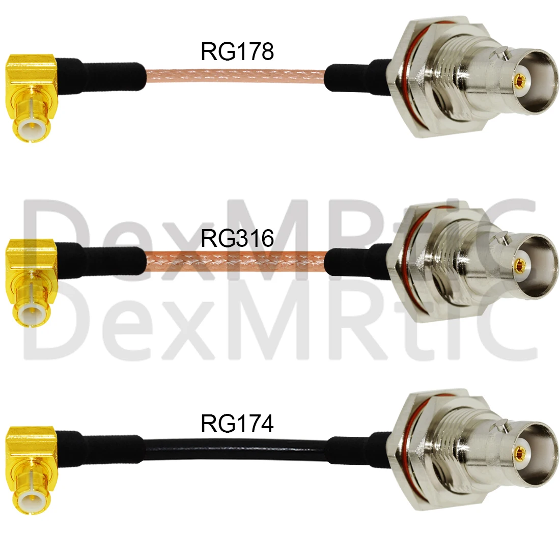Drahtlose Modem Kabel MCX Stecker Rechtwinklig Schalter BNC Weibliche Pigtail Adapter RG316 RG174 RG178 Großhandel Schnelle Schiff 15CM – Detail 1