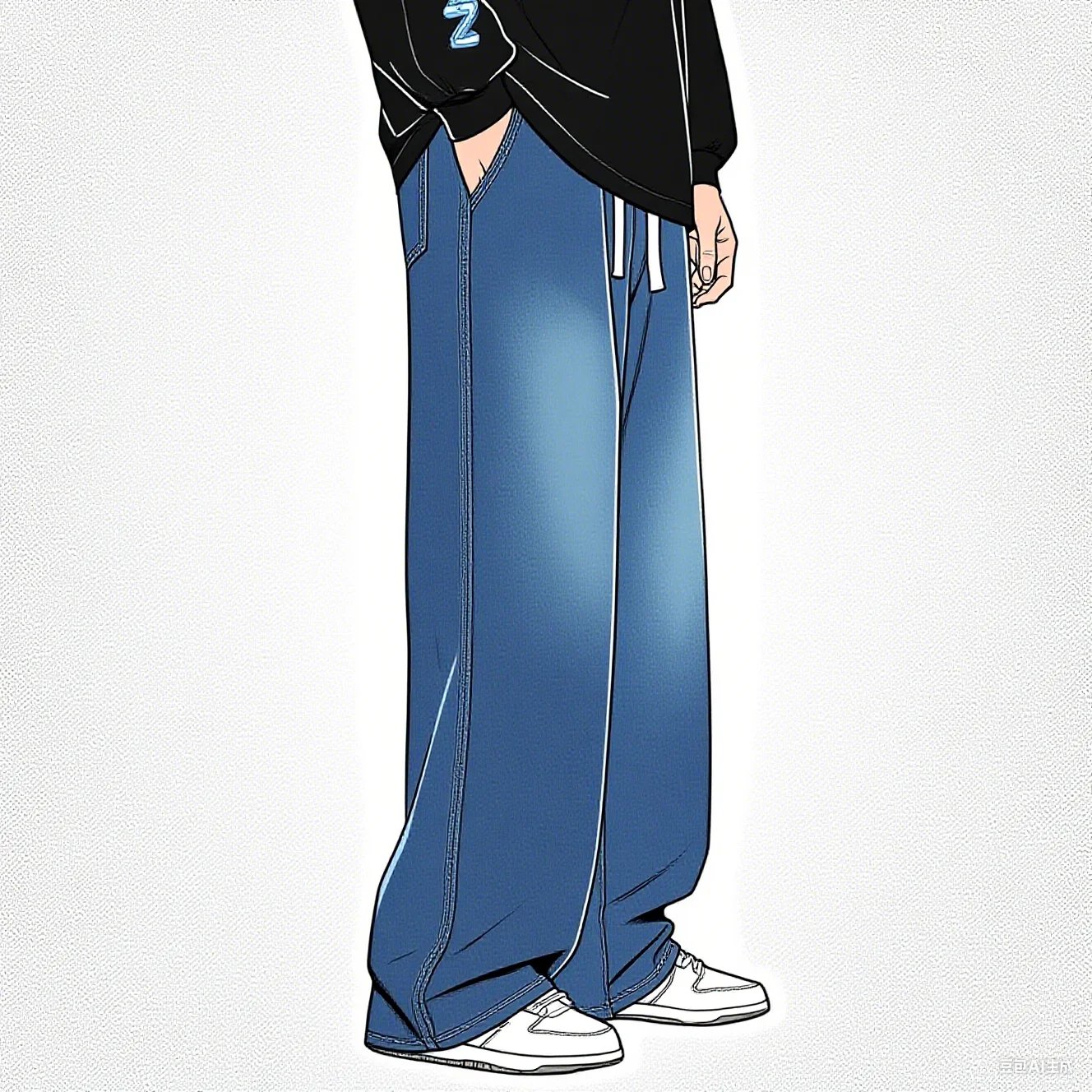 

Elastic Waist Slim Fit Men Trousers 2025 New Men Winter Smart Casual Comfortable Jeans Male Fashion Loose Straight Denim Pants