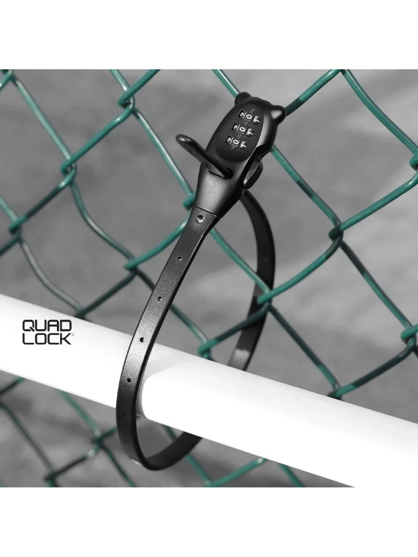 

QUAD LOCK Bicycle Cable Tie Zinc Alloy Lock Portable Helmet Password Anti-Theft Safety Freely Adjustable