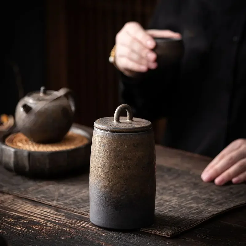 

Modern Gilt Ceramic Tea Caddy Kitchen Seal Moisture-proof Storage Bottle Coffee Bean Tea Caddy Storage Container Home Decoration