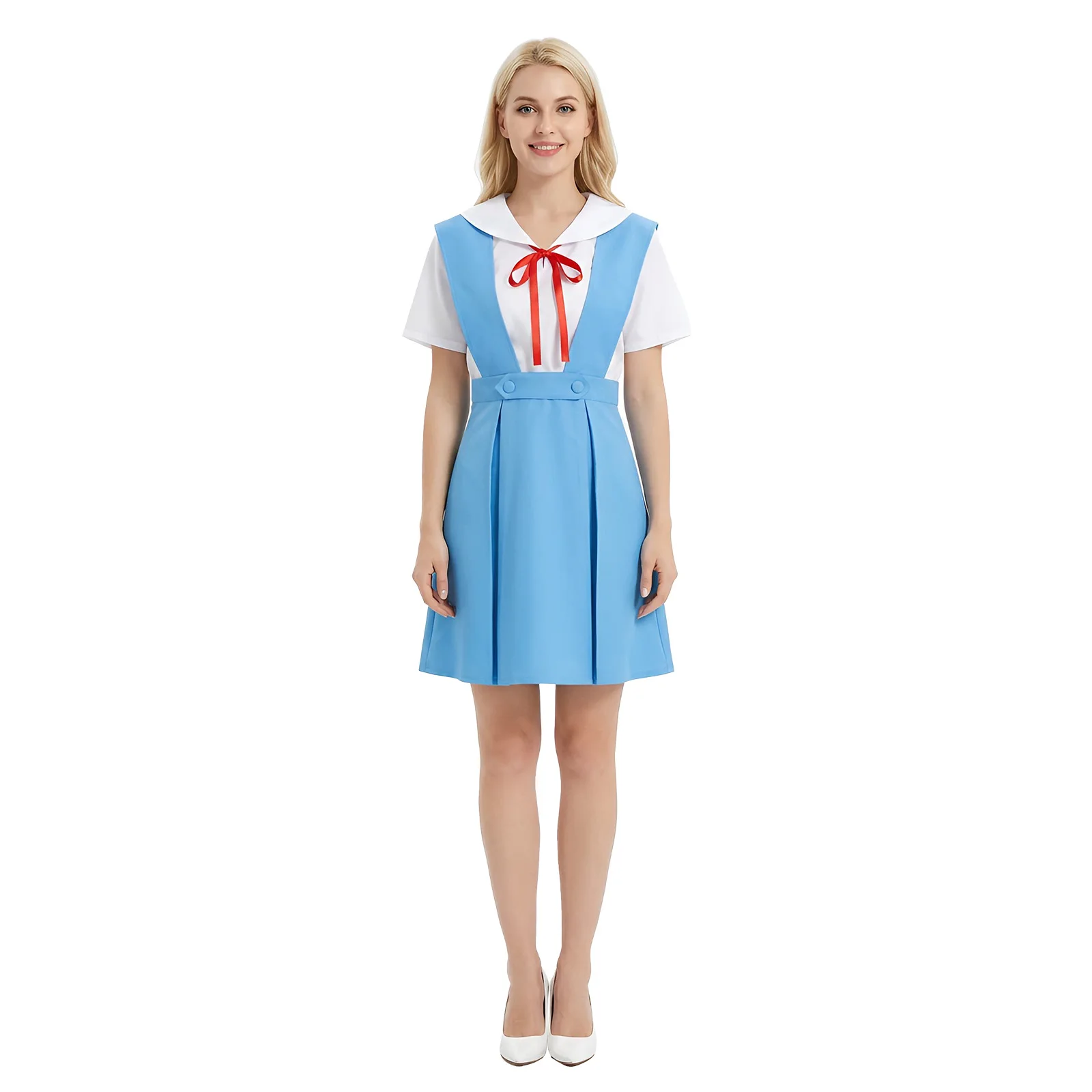 EVA Evangelion Rei Ayanami Asuka Cosplay Costume Japanese School Uniform Dress Anime Cosplay Outfit for Women - view 6