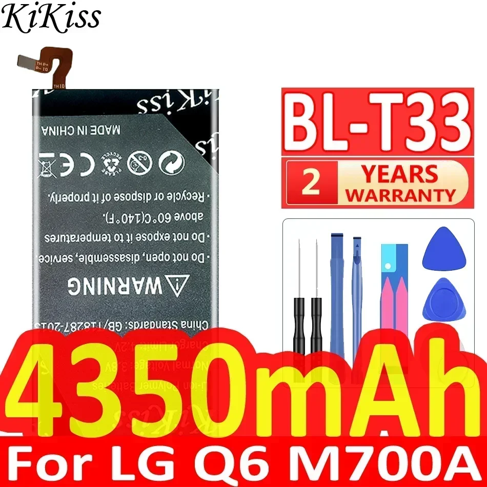 KiKiss Battery 4350mAh BL-T33 For LG Q6 M700A M700AN M700DSK M700N BL T33 BLT33  Phone