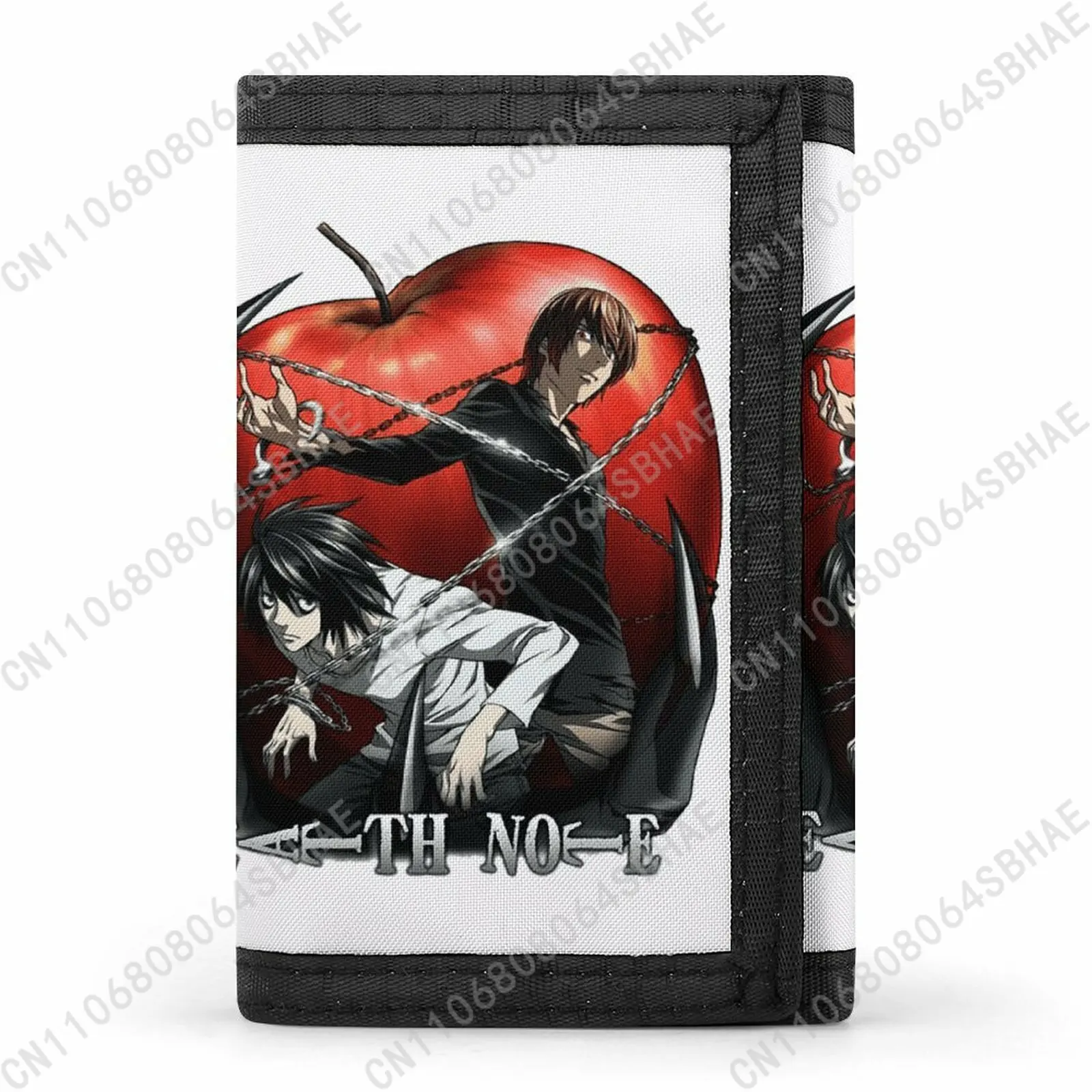 

Death Note Trendy Tri Fold Wallet Teenage Girls Boys Slim 3 Fold Card Personalized Pattern Purse for School Daily Use