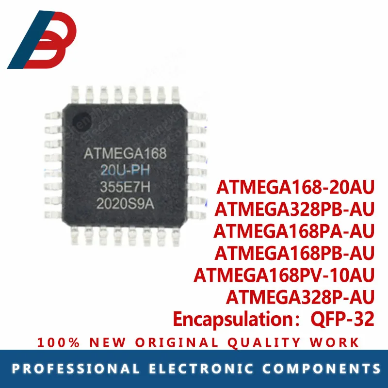 1PCS package QFP-32 ATMEDA328P-AT ATMEGA 168-20A ATMEGA 168PB-AU ATMEDA328PB-AU