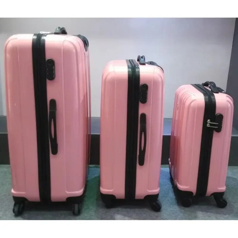 High Quality Pink Cute Polycarbonate PC 4 Wheels Cheap Suitcases