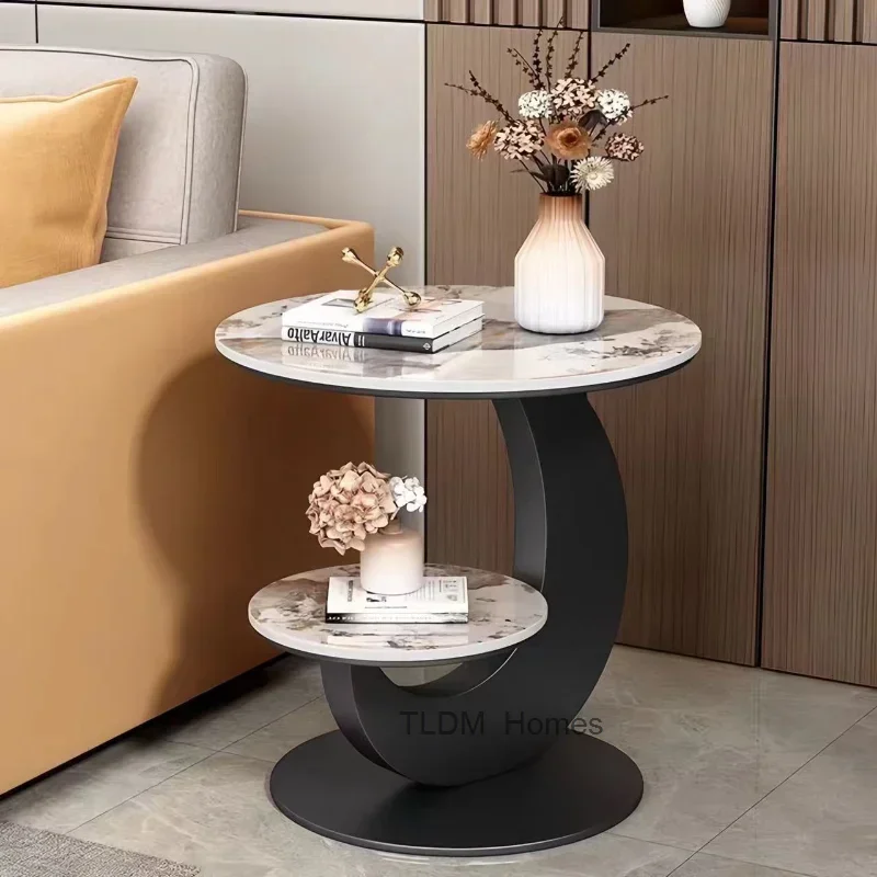 Light Luxury Coffee Table, Simple Home Small Coffee Table, Living Room Sofa Side Table, High-end Creative Small Round Table