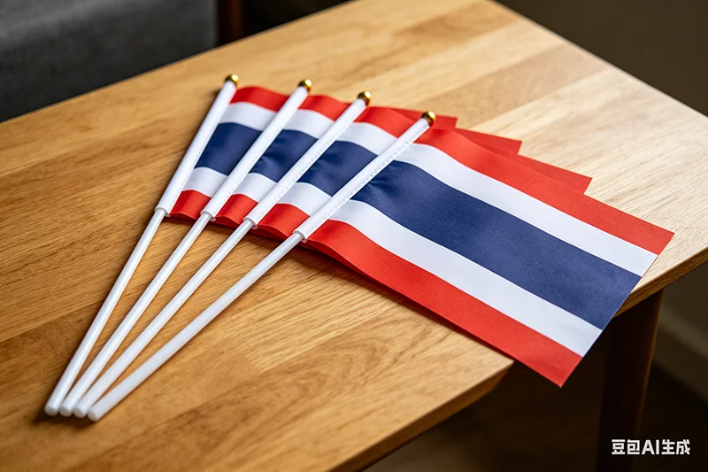 14*21cm Thailand Hand Flag Small Hand Held Waving Flag Indoor Outdoor Home Decor