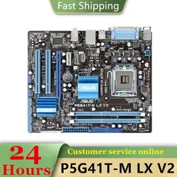 Scheda madre ASUS P5G41T-M-LX V2 Intel G41 LGA 775 Micro ATX VGA DDR3 1333 8GB SATA2 IDE USB2.0