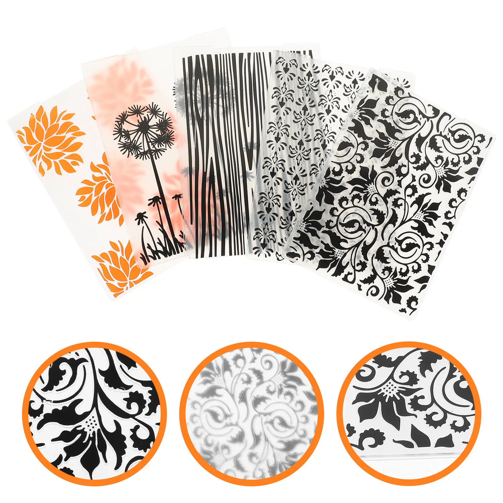 

5pcs Embossing Folders Card Making Supplies Scrapbooking Decoration 3D Templates Stencils DIY Plastic Material Long Use