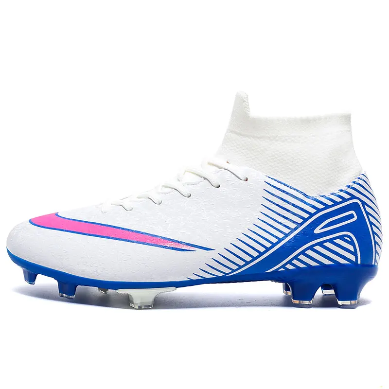 

Men's High-top Football Boots Lightweight And Breathable Cleats Hard-wearing Boys' Soccer Shoes Anti-collision