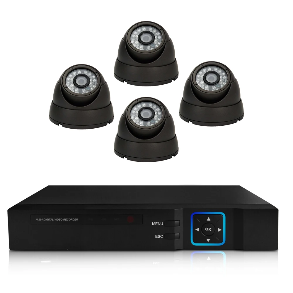 1080P 4ch AHD bullet/dome HD Outdoor/indoor Home Security Camera System h264/h265 Monitoring DVR kit