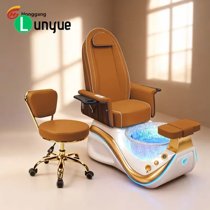 Deluxe Multifunctional Ergonomic Foot Therapy Massage Chair for Nail Spa Beauty Center Pedicure Manicure Comfortable