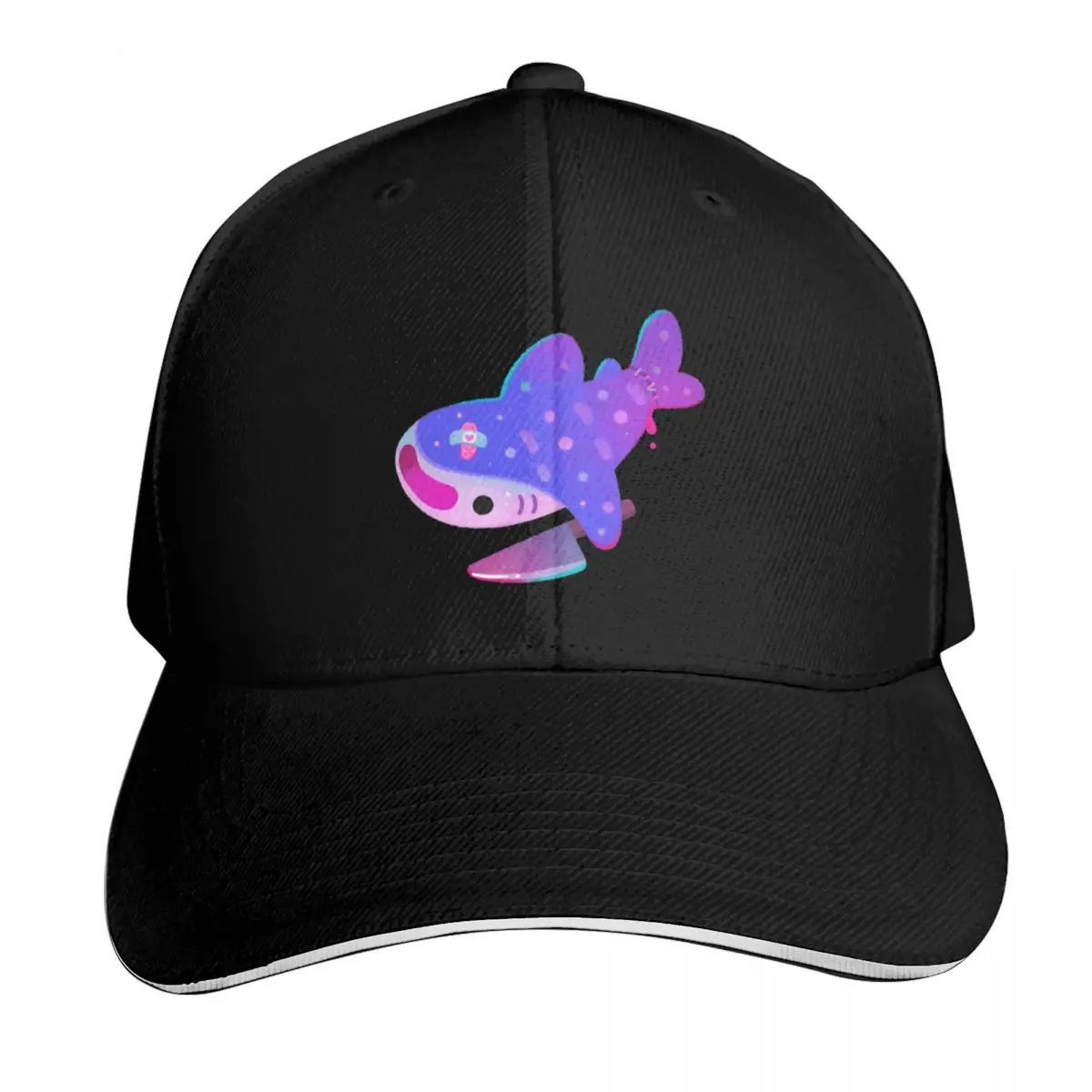 Stabby whaleshark/squid Baseball Cap Streetwear Hip Hop Trendy Vintage Retro Embroidered Lightweight Packable