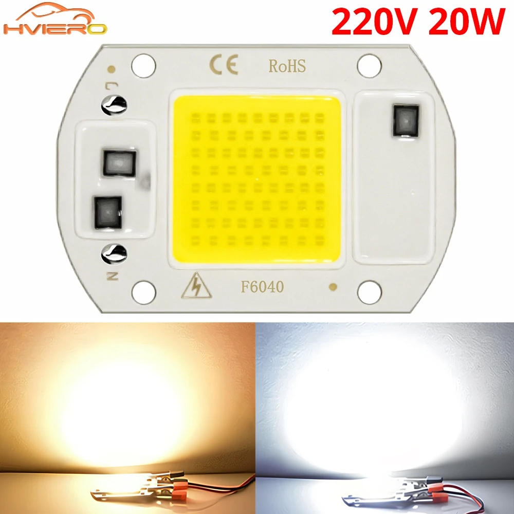 

1PCS COB LED Lamp Chip AC 220V Bulb 10W 20W 30W 50W IP65 High Power Smart IC DIY Flood Light Bulbs Spotlight Outdoor Chips Lamps