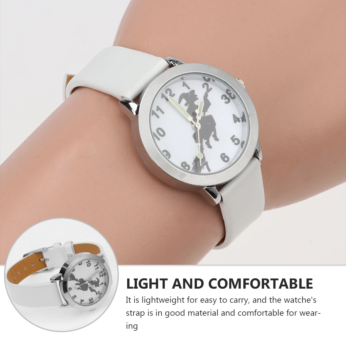 

for Luminous Pointer Watch Digital Strap White Toddler Girls Watches