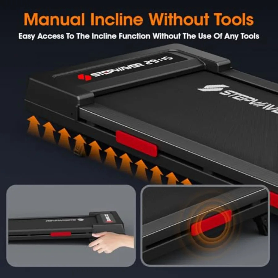 وسادة مشي 2.5 حصان مع مائل 330 رطل 3 في 1 وسادة مشي 5 مستويات كبيرة LED تحت المكتب مشاية للمنزل والتنزه والركض Po