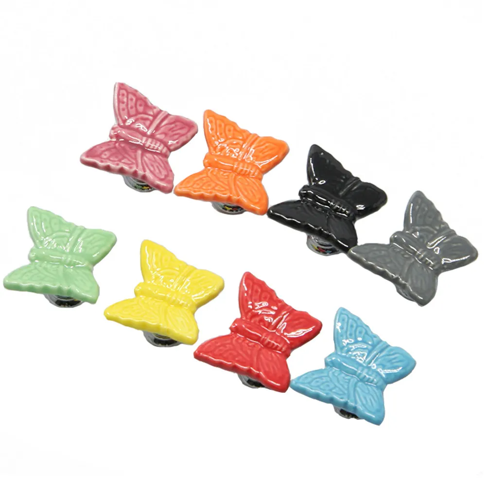 

8Pcs Ceramic Cabinet Knob Drawer Pull Handle for Wardrobe Cupboard Chest Furniture Home Decor Assorted Colors Door Pull Handle
