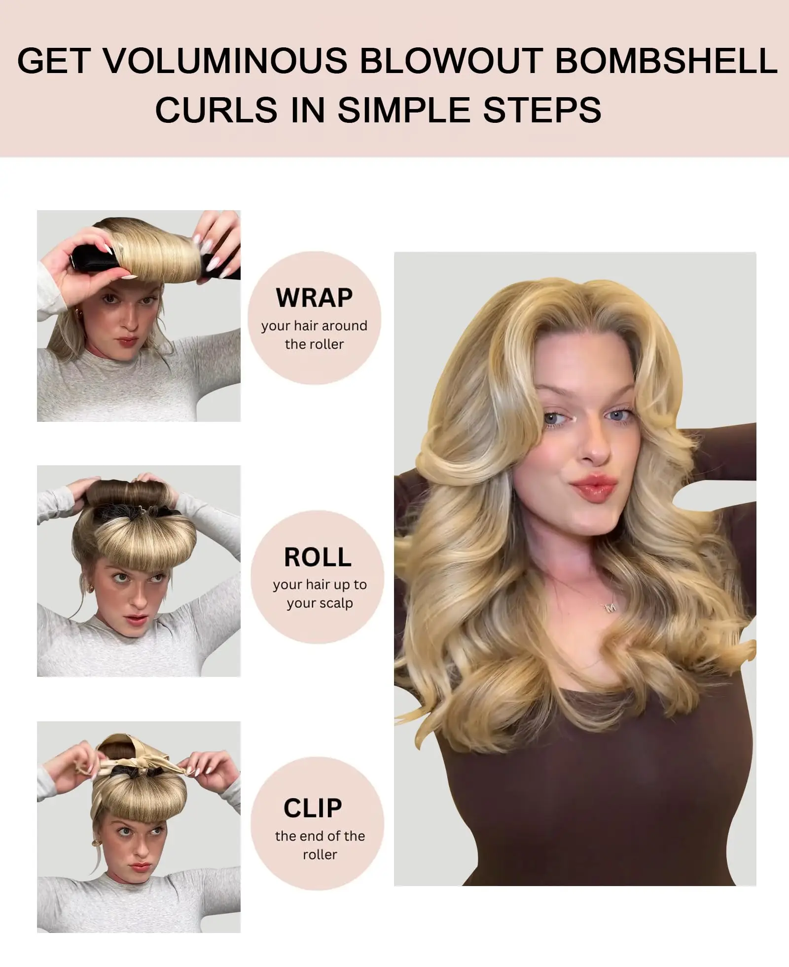 Heatless Satin Curling Rod para Mulheres e Meninas, Sleeping Headband, Lazy Hair Curlers, Sleeping Rollout Rolls, Hair Styling, 3 Pcs