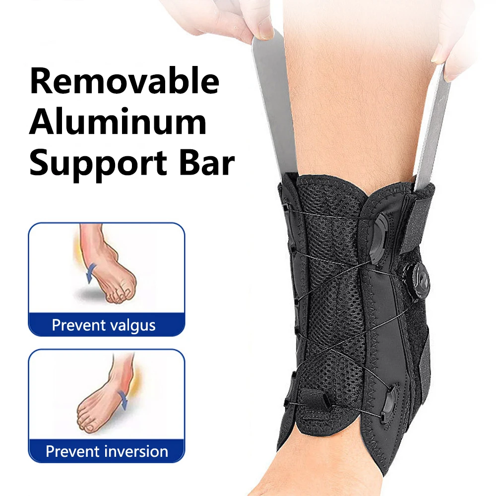 Ankle Sprained Support Brace Rotating Aluminum Plate Ankle Splint Stabilizer Protector Sprained Ankle Injury Recovery Achilles