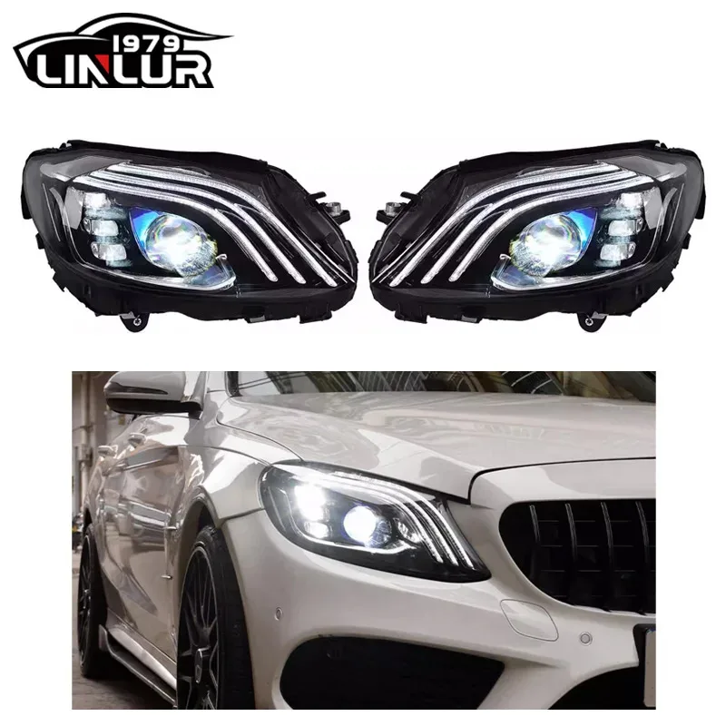 

2015 2017 2019 2020 2021 W205 C300 Headlamp Upgrade To New Style Led Headlights For C Class W205