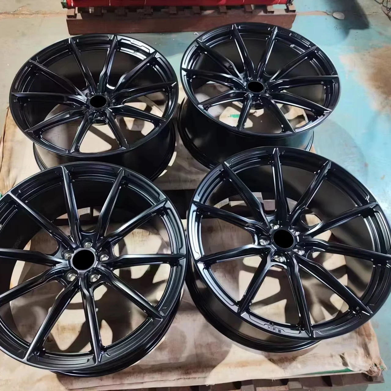 جنوط سباق مزورة عجلات معدنية سوداء 5x112/108 5x114.3/130 R19 20 21 22 بوصة مناسبة لـ..A5 rs. جي تي.. #2