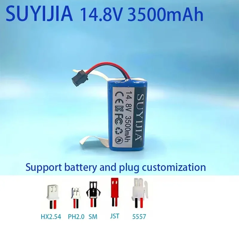 14.8V/14.4V 4S1P 3500mAh Vacuum Cleaner Battery 18650 Li-ion Batteries for Robots Vacuum Cleaners Sweepers Various Plug Custom