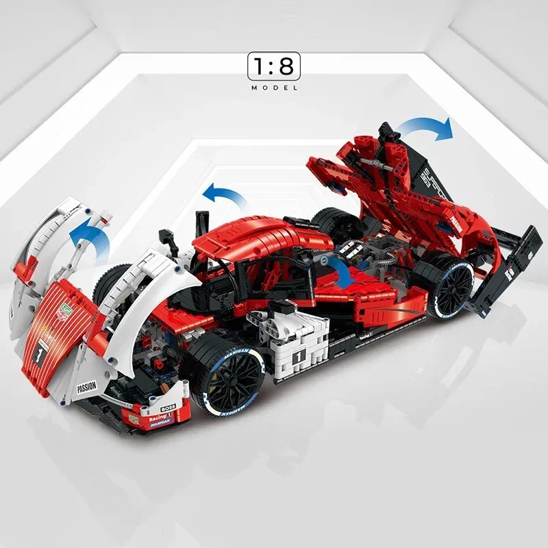 

3460pcs 1:8 Technical Sportcar Building Blocks Set MOC 10615 Creative Ideas 963 Supercar Model Bricks Toy for Kids Adults Gifts