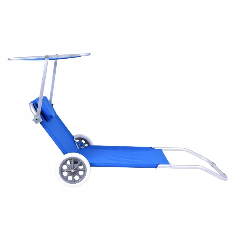 YTYIN Aluminium Lightweight Sunshade Adjustable Outdoor Beach Bed With Wheels