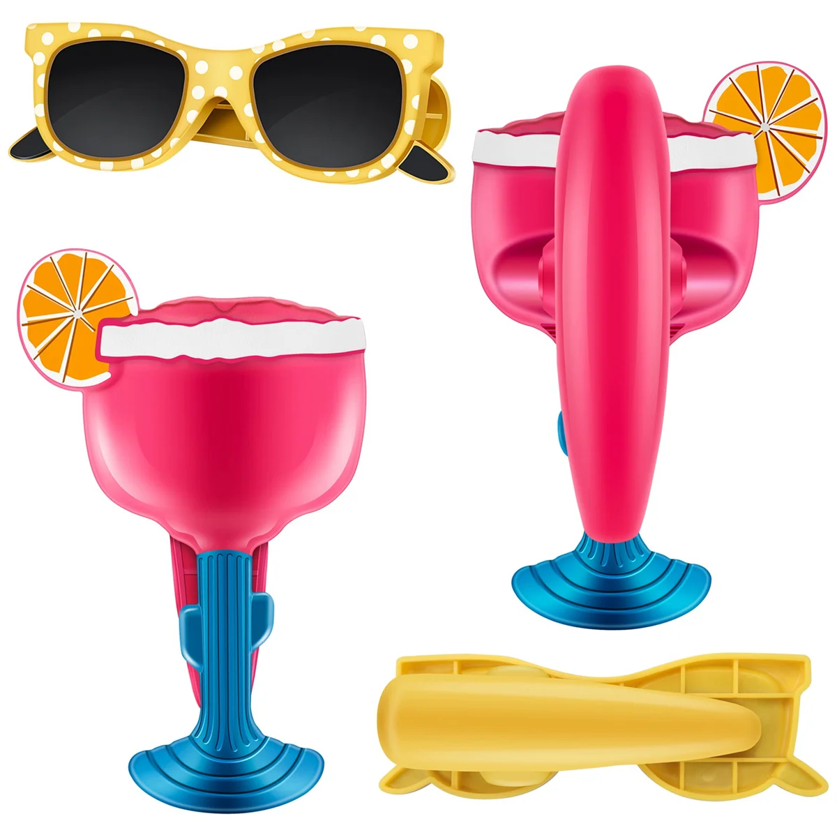 Beach Towel Windproof Clips for Beach Chairs Patio and Pool Accessories Cartoon Cocktail Glasses Towel Clips for Home