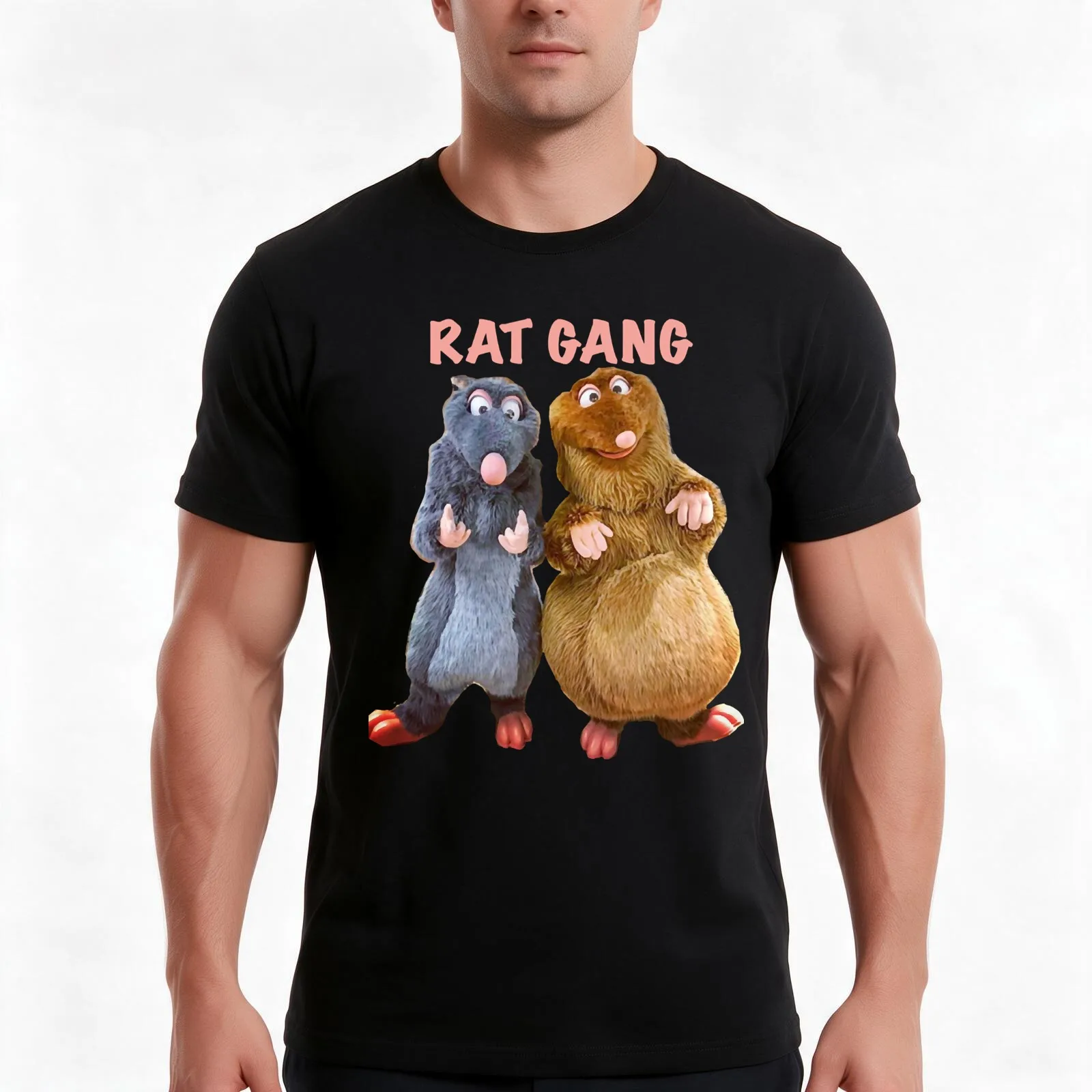 Extremely Sensitive Sense Of Smell Yummy Rat Gang Vintage T-Shirt, Summer Casual Cotton Tee, Oversized Streetwear Tops