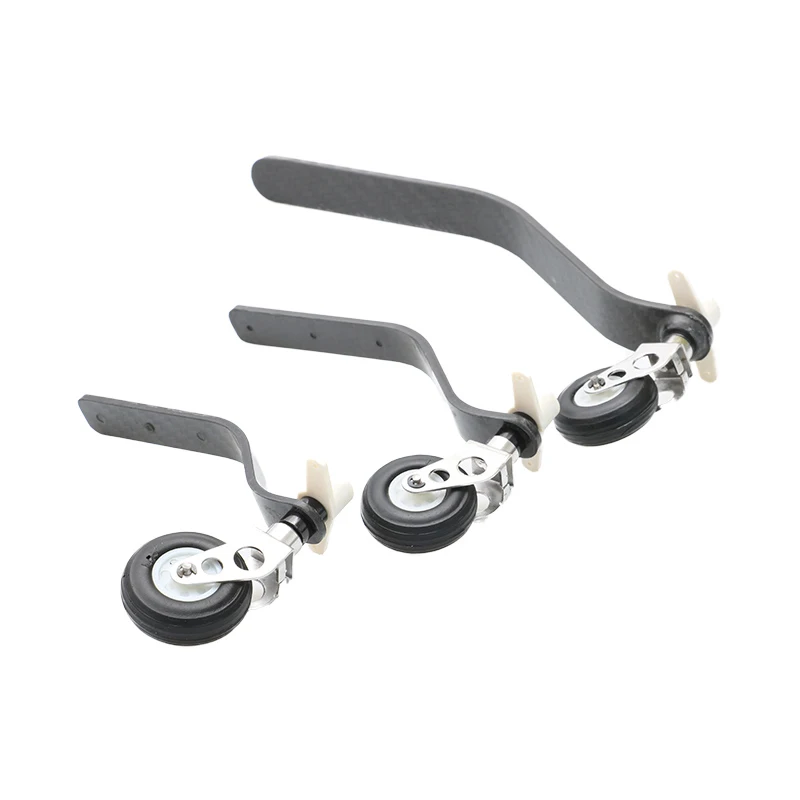

1Set 3K Carbon Fabric Rear Wheel Landing Gear Metal Tail Tire Bracket Assembly for Gasoline-powered Fixed-wing Aircraft Model