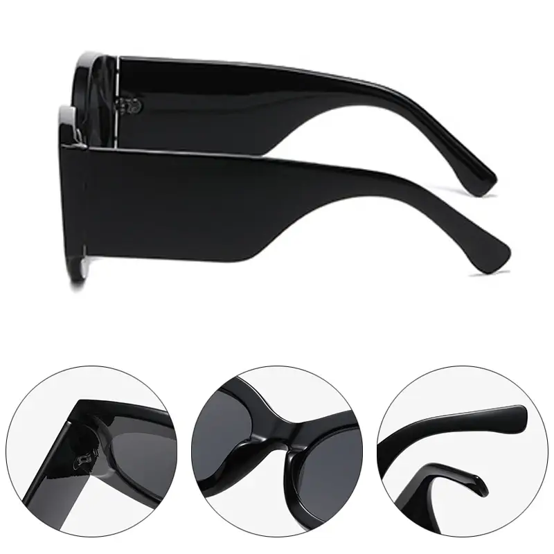 JNPCXI Fashion Oversized Oval Women Sunglasses Retro Jelly Color Orange Leopard Shades UV400 Men Gradient Sun Glasses - Image 6