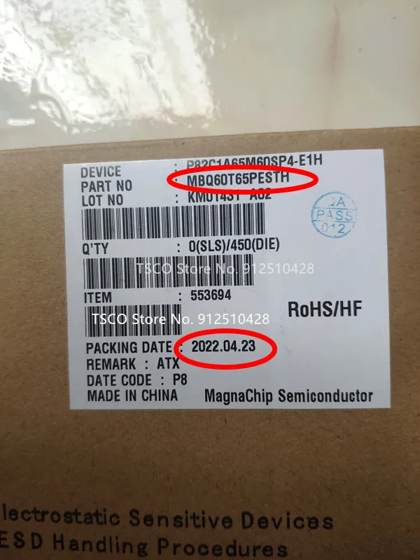 2023+ 60T65PES MBQ60T65PES 60A/650V  IGBT 100%New Origiail 30-210piece Welder