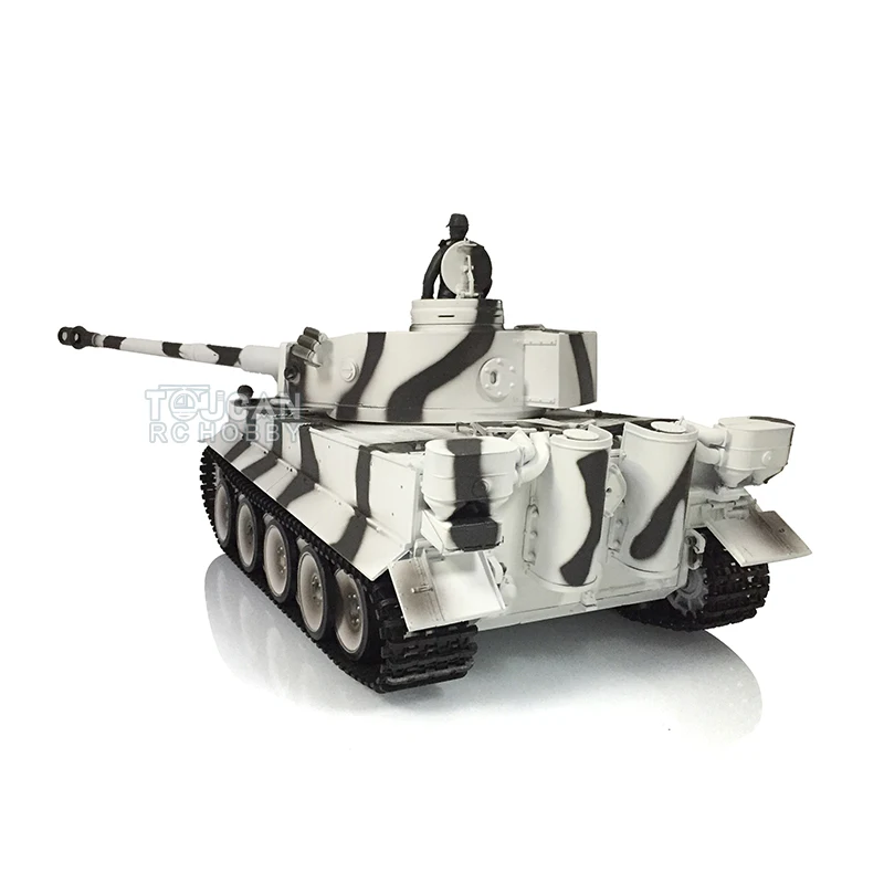 HENG LONG Tank 3818 1/16 RC 7,0 Tiger I RTR barril retroceso pistas de Metal ruedas coche de Control remoto niños para juguetes TH19122