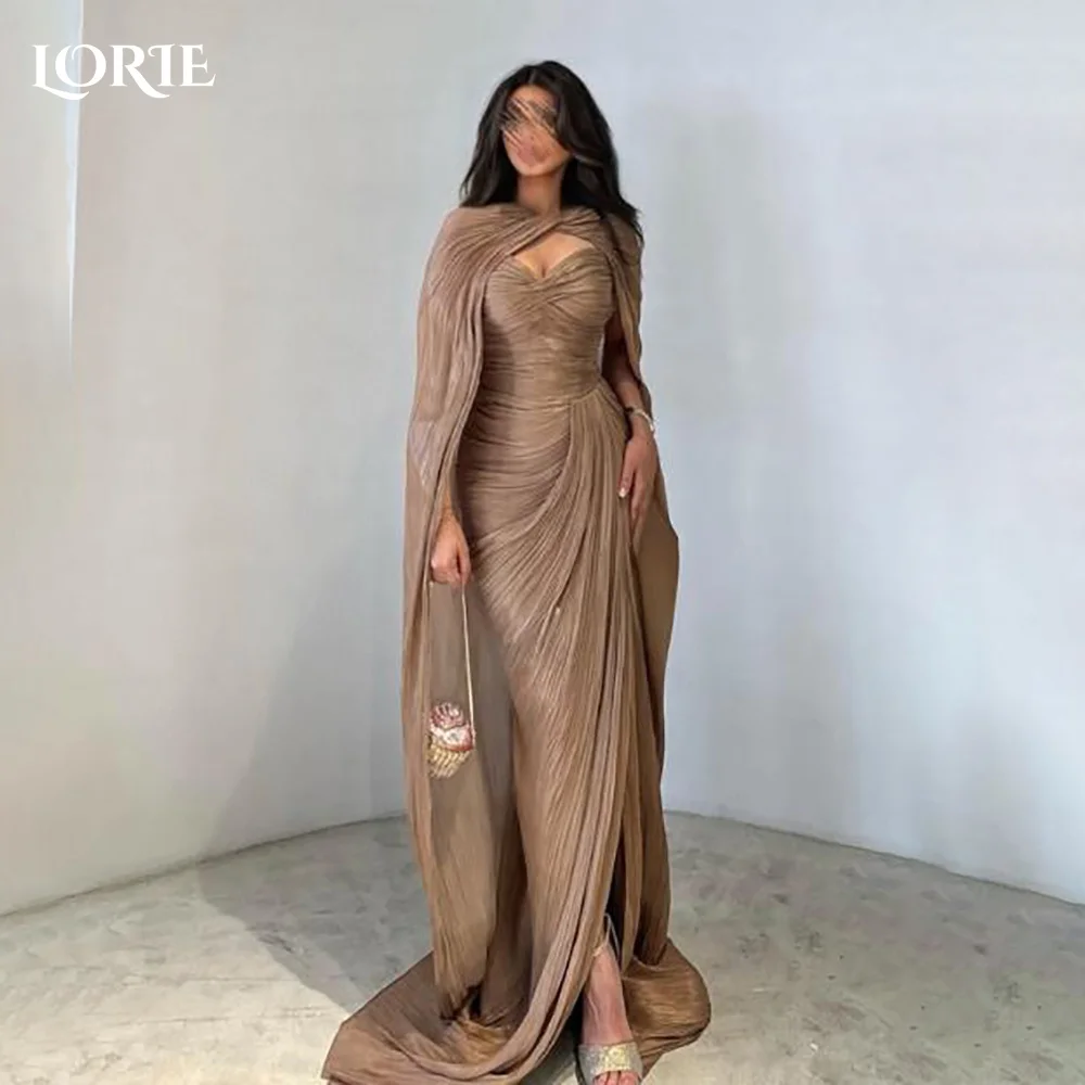 

LORIE Shiny Satin Mermaid Evening Dress Sweetheart Ruffle Bobycon Prom Dress Sexy Pleats Party Gown Customized Brithdays Dress