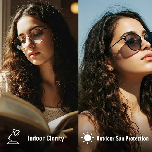 Imagen 2 del producto CLLOIO fotocromático Anti luz azul serie 1,56 1,61 1,67 1,74 hipermetropía miopía lente graduada CR-39 lentes asféricas de resina