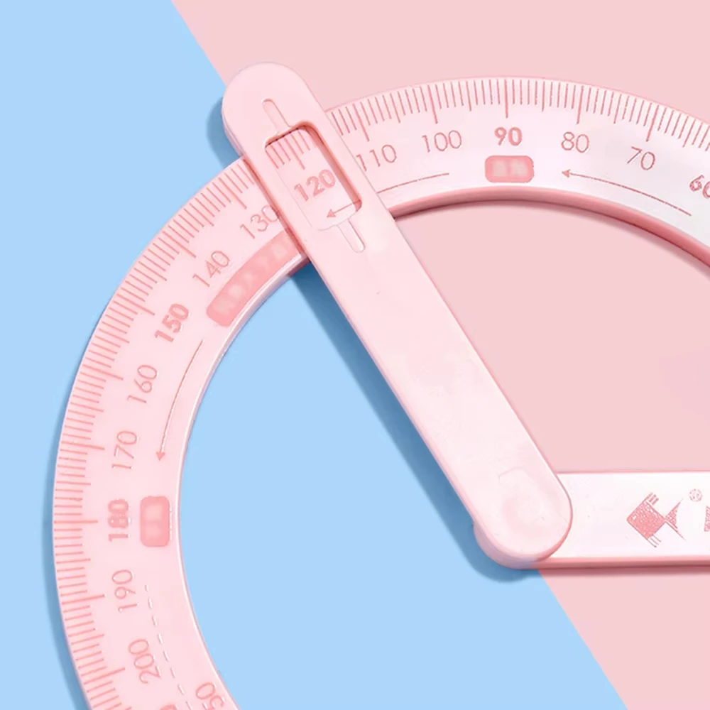 1PC 360 Degree Activity Protractor Student Ruler Reader Teaching Aids Right Angle And Acute Drawing Stationery