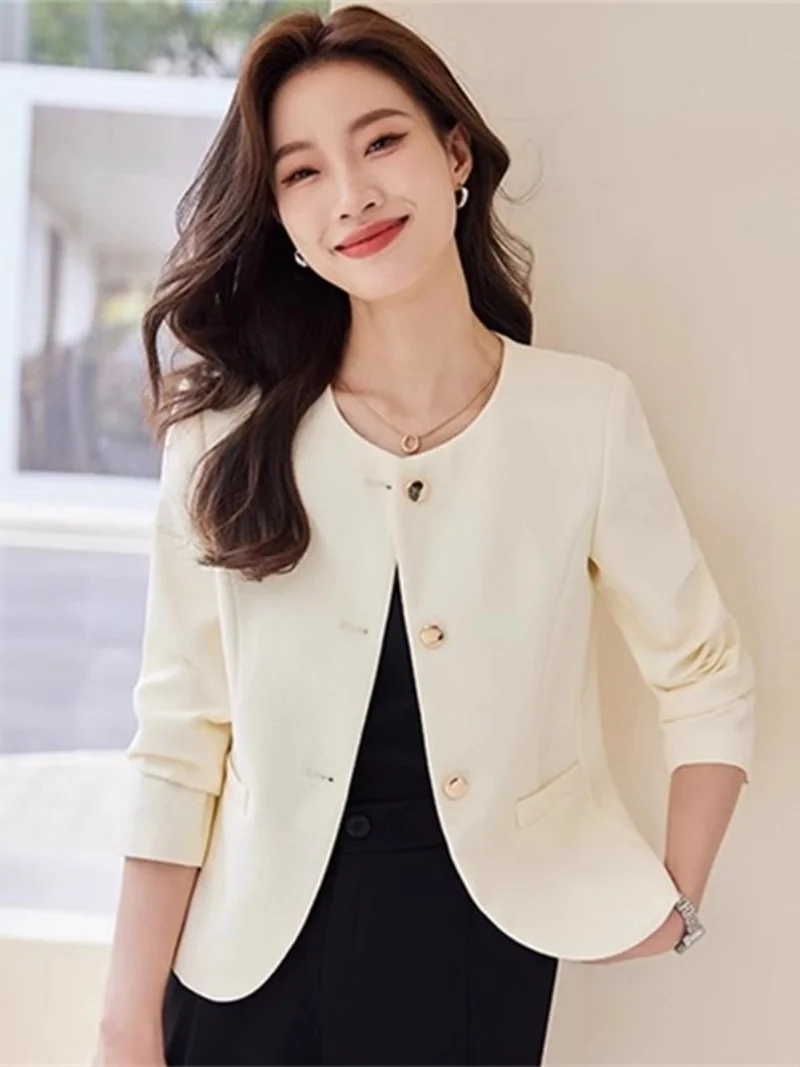 Giacca da abito stile corto alla moda per le donne Primavera e autunno 2025 Giacca casual slim con temperamento delle nuove donne W1744