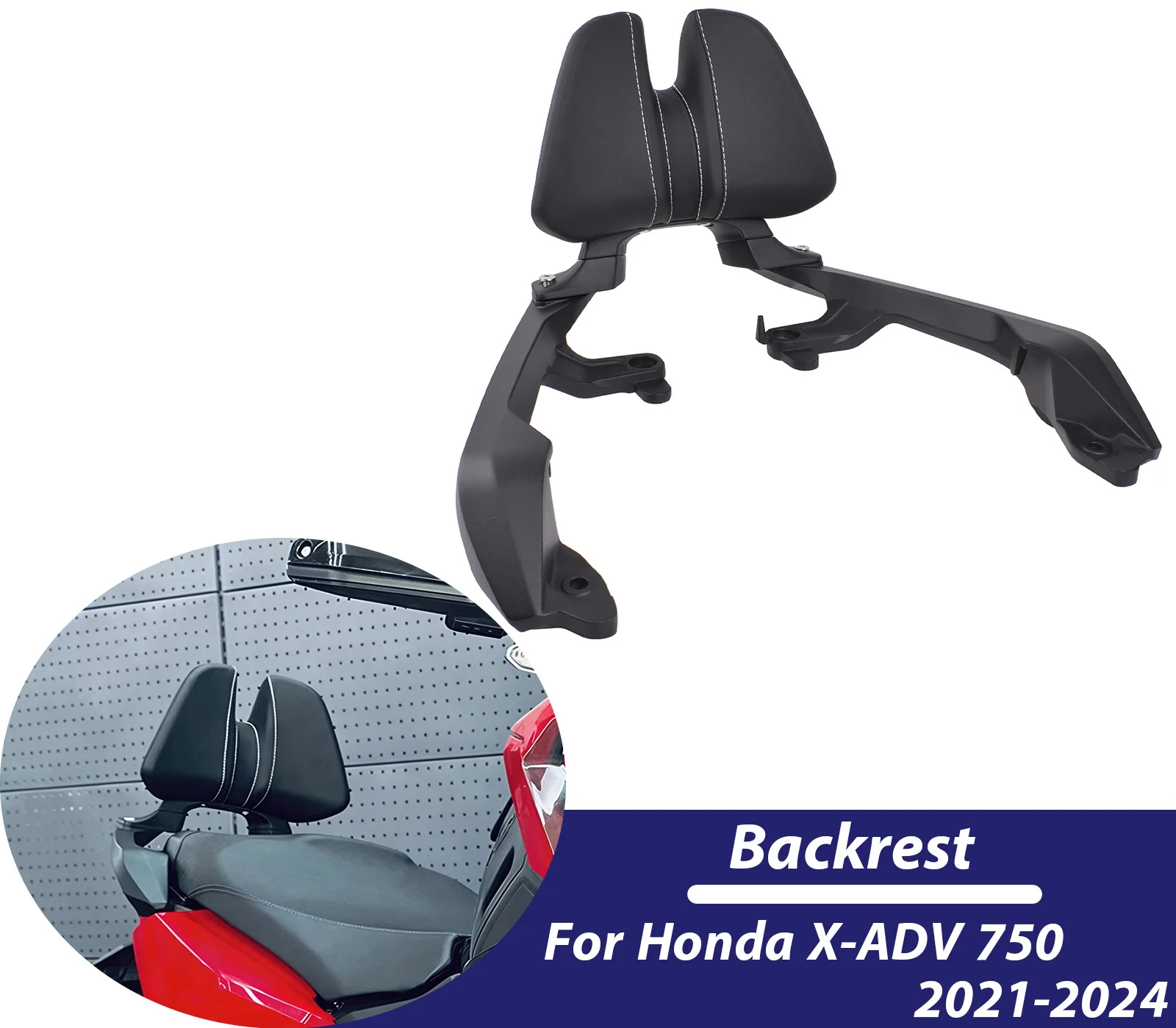 

For Honda X-ADV 750 XADV 750 2021-2024 2023 Motorcycle Rear Passenger Seat Backrest Cushion Back Rest Pad Accessories ﻿