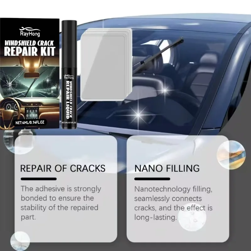 Strongly Recommend Front and Rear Glass Crack and Scratch Repair Tools Car Windshield Crack Repair Fluid and Maintenance Agent