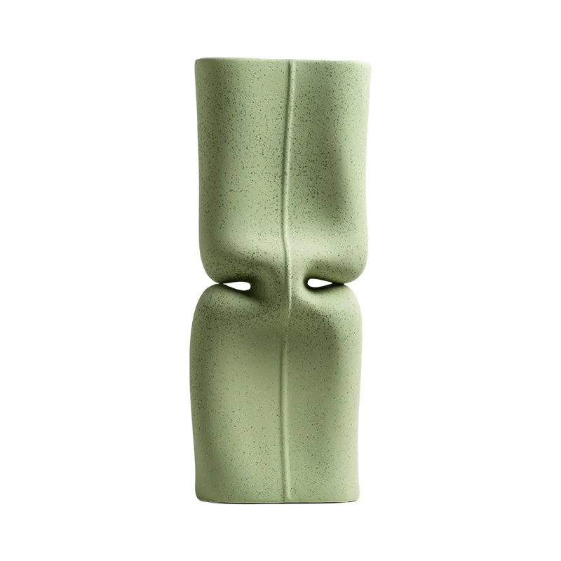 

Waist light green ceramic flower ornament living room dining table villa model sales office simple modern decorative art