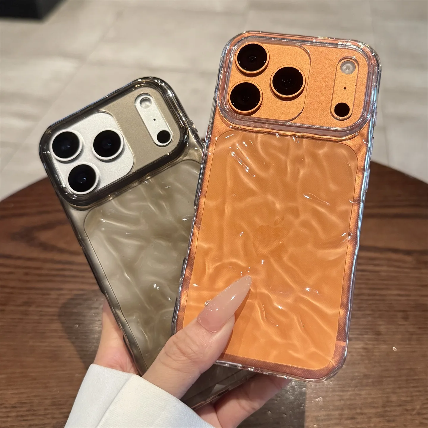 Creative 3D Water Ripple Transparent Phone Case for iPhone 17 Air 16 15 14  ProMax 17Pro Soft TPU Mixed Airbag Protective Shell - AliExpress 202192403