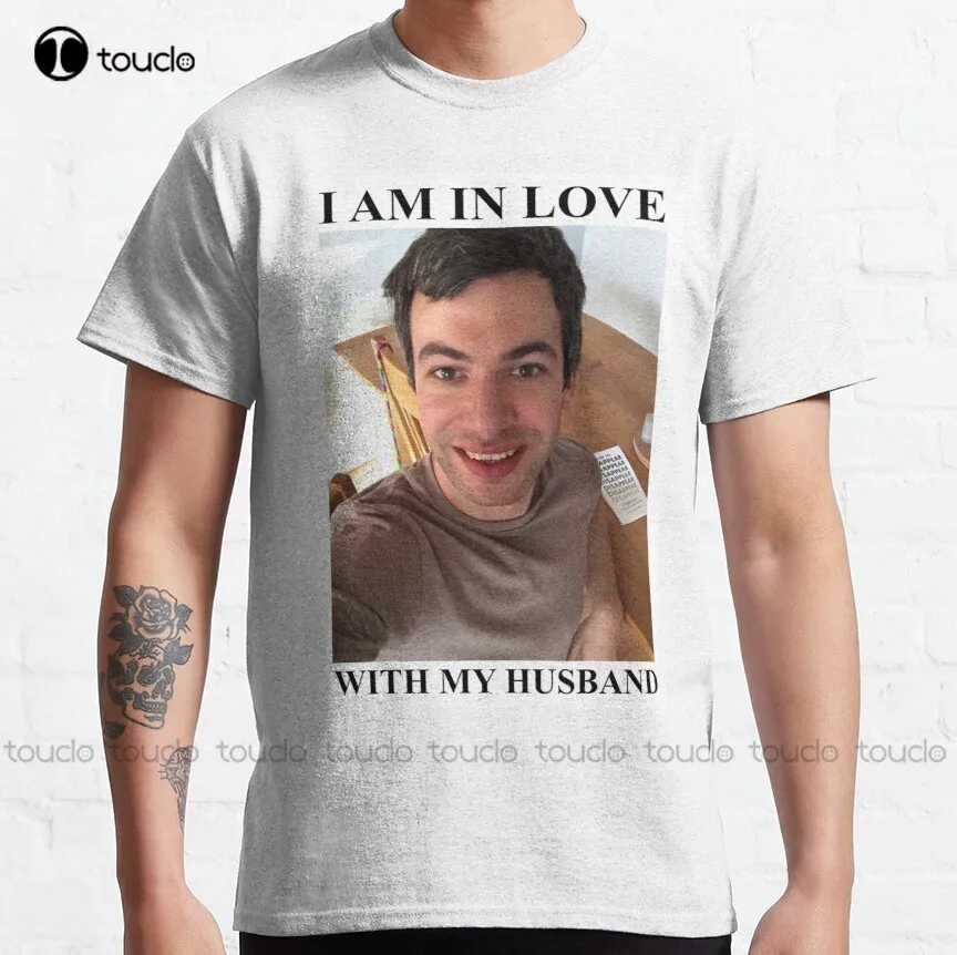 Nathan Fielder Is My Husband Classic T-Shirt Nathan Fielde Couples Shirts Custom Aldult Teen Unisex Digital Printing Tee Shirts