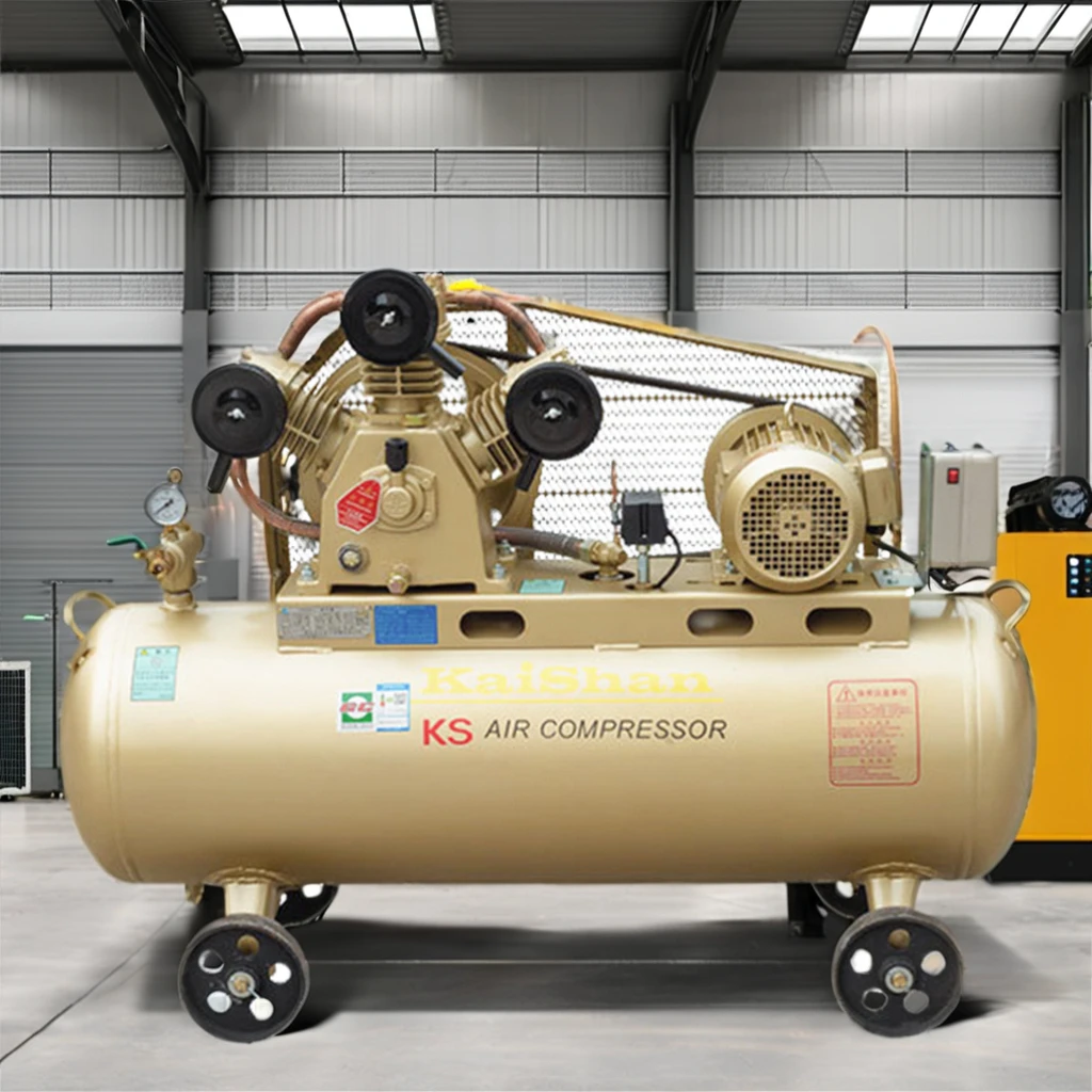 Natural Gas Engine Lubricated Air Cooled Portable Piston Air Compressor Hot Selling Machinery