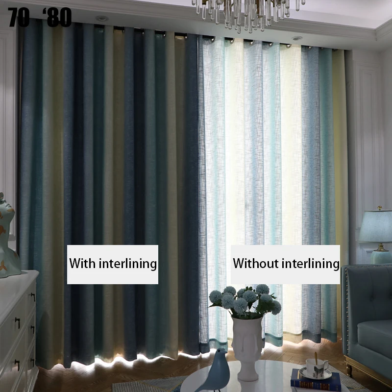 Curtain Lined with Full Blackout Fabric Lining Bedroom Sunshade, Sunscreen, Heat and Sound Insulation Lining Custom